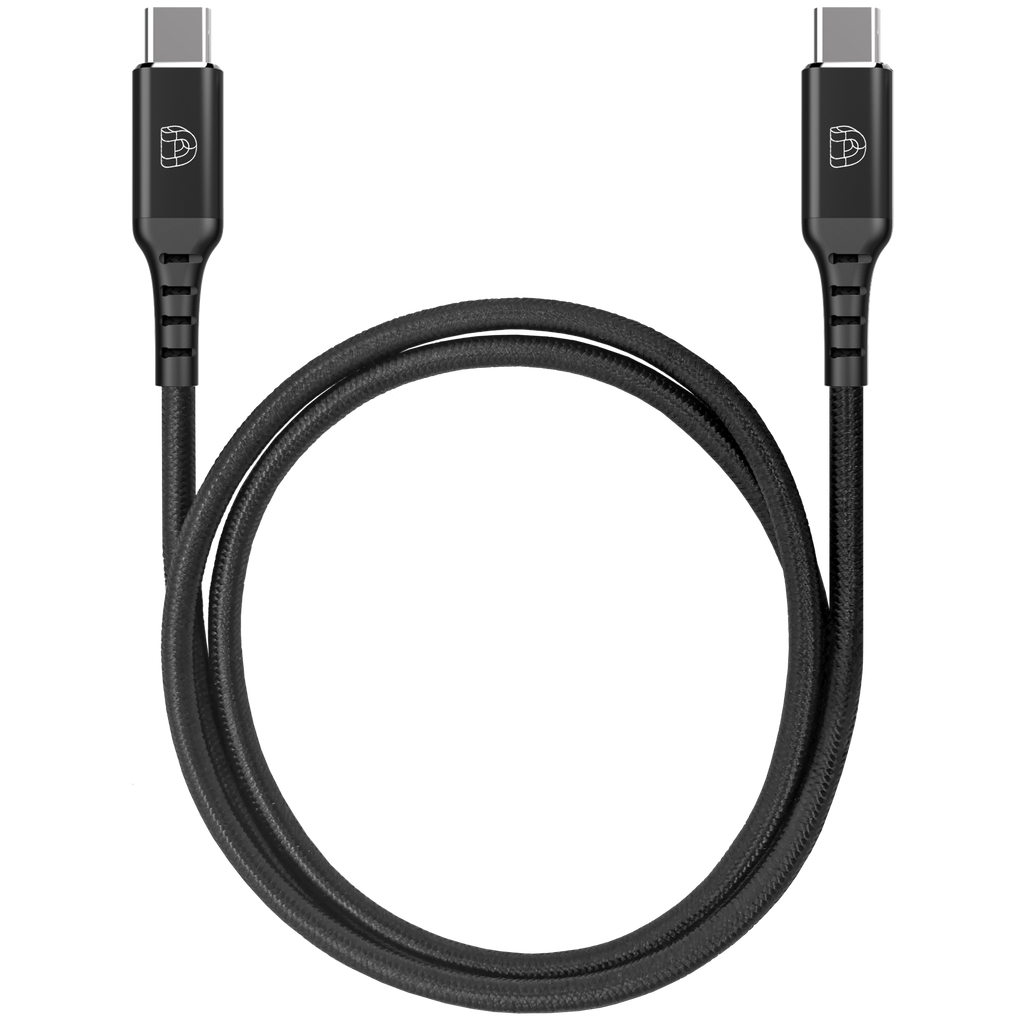 DEQSTER Nylon Charging Cable Ladekabel USB-C/USB-C, 1m, Geflochten